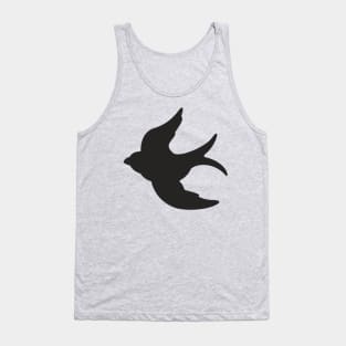 Black Flying Swallow Tank Top